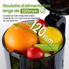 Extracteur de jus à froid - VENTRAY - 250W pour Fruits et Légumes - Goulotte 120mm - 1.2L - Nettoyage Facile - Ivoire