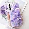 Clear For Samsung S21 Plus Case SM-G996B Aesthetic Luxury Cute Fashion Flower Funny Painted Casing For Samsung Galaxy S21+ Cover