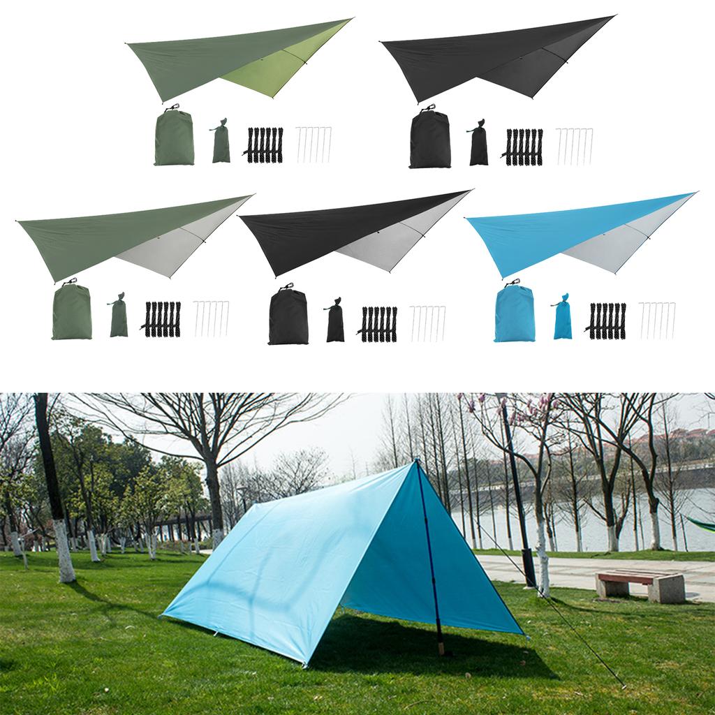 Tent Tarp 3 Meters, Portable Lightweight Windproof Camping Shelter, 3-4 Person Picnic
