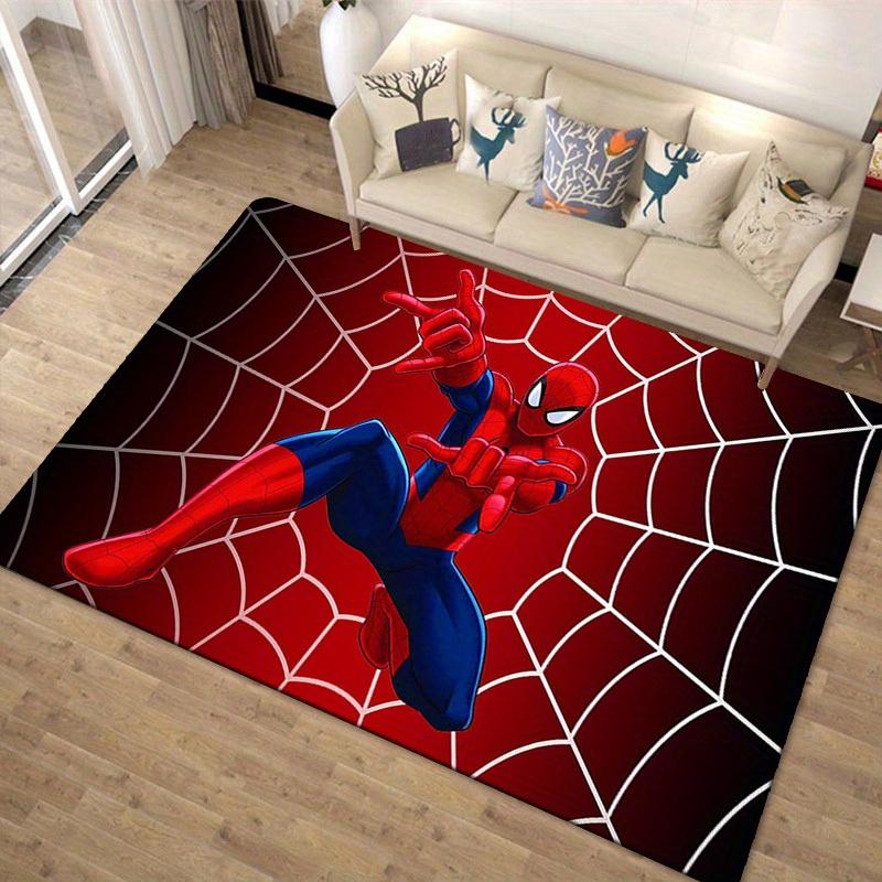 1 Stück Marvel Spider-Man Teppich, rutschfeste Fußmatte, Cartoon-Motiv, weicher Samt, Raumdekoration, waschbar