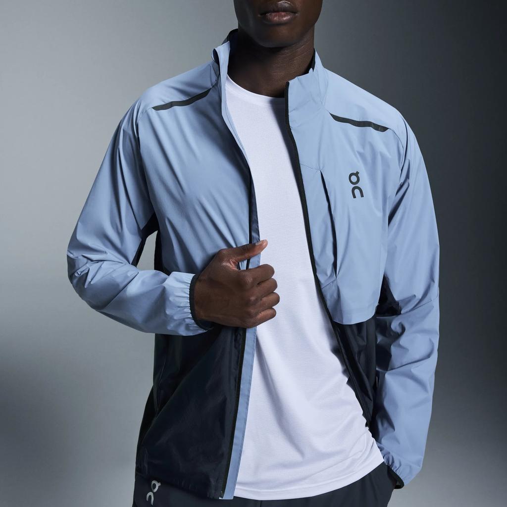On Weather Protective Lightweight Stand Collar Zip Jacket Men Jacket Light-Gray-Blue Midnight 1ME10310734