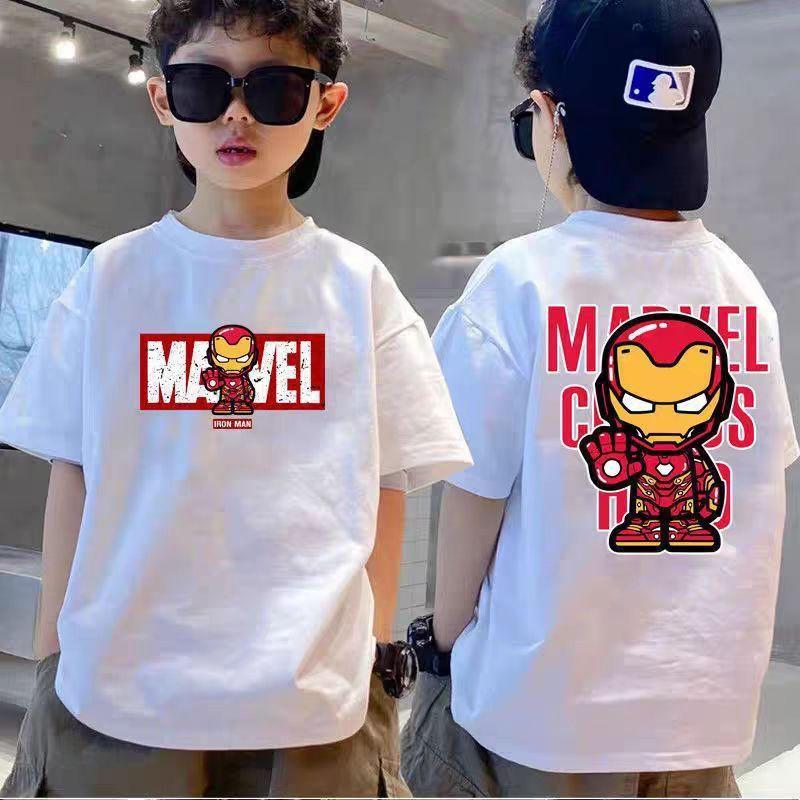 Boys' Short Sleeved T-shirt, Children's Cartoon Print, Summer Boys' Fashionable Top