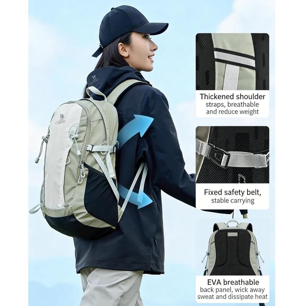 Camel Outdoor Wanderrucksack, Sport-, Reise- und Trekking-wasserdichte Tasche, Berggrün