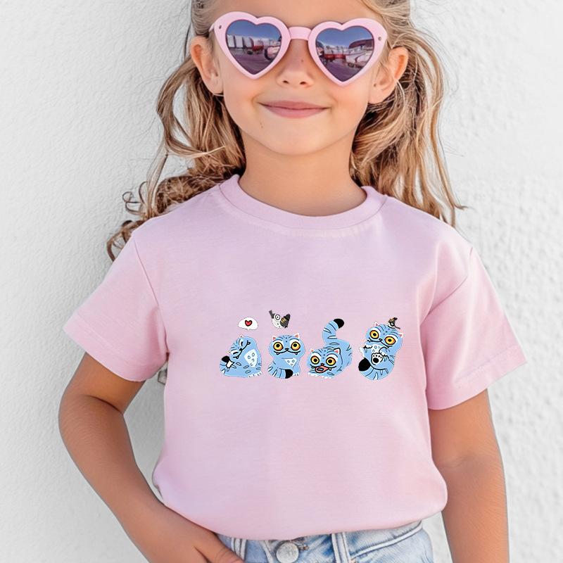 Kpop Korean Wave Witch Hunt printed T-shirt short sleeved children's clothing