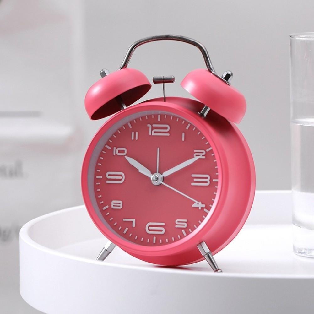 4 Inch Student Alarm Clock Luminous Table Clock Home Decor Twin Bell Loud Alarm Clock  Bedroom
