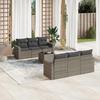 VidaXL Garden Lounge Set with Cushions 7 Pcs Grey Wicker 3218700