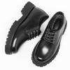 Inner heightening leather shoes 8cm men's big head and thick sole invisible heightening wedding gift shoes genuine leather business formal men's le