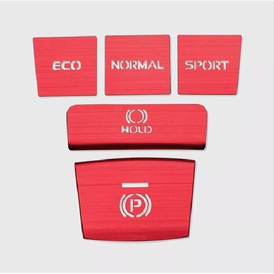 5pcs Fits For Toyota Camry 2018- Red Gear P Gear Brake Hold Frame Cover Trim