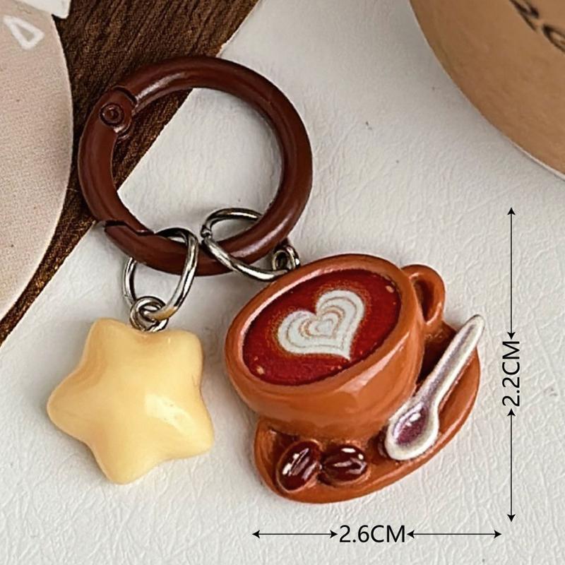 

Милый мультяшный кофейный магазин брелок звезда кулон смешной брелок новинка креативный рюкзак украшения аксессуары подарки