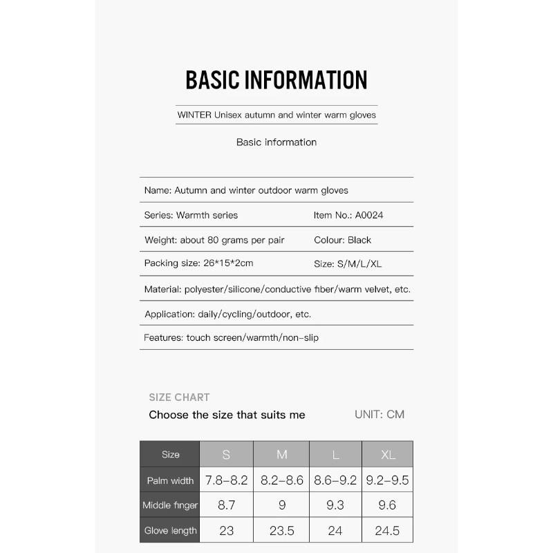 Outdoor Radhandschuhe Herbst und Winter Warm Touchscreen Verdickt Kälte- und Winddicht Sporthandschuhe