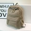 Schultasche Neuer einfarbiger Cord-Rucksack für Pendler, vielseitig, große Kapazität, Plüsch-Rucksack für Studenten, Freizeit-Reise-Tasche