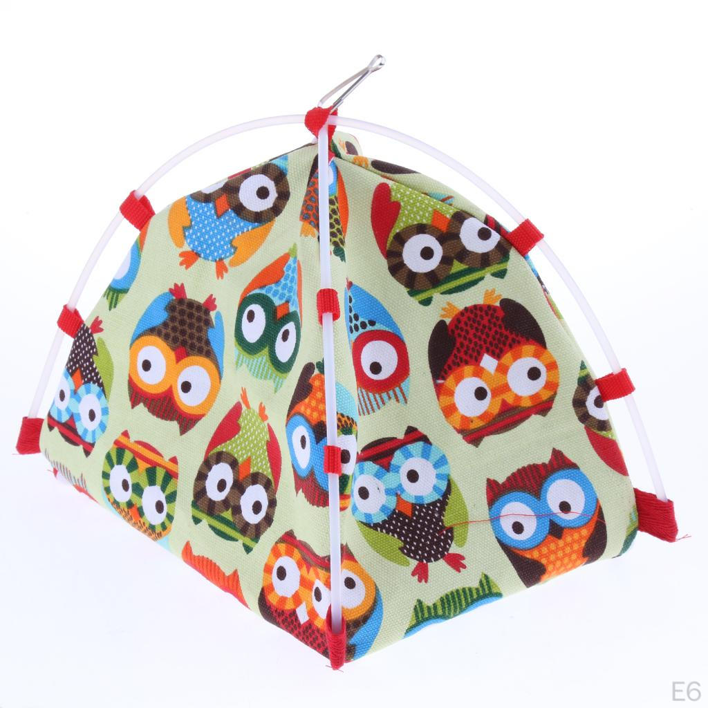 , Parrot Habitat Cave Hanging Tent, Cage Decor for Small Animals