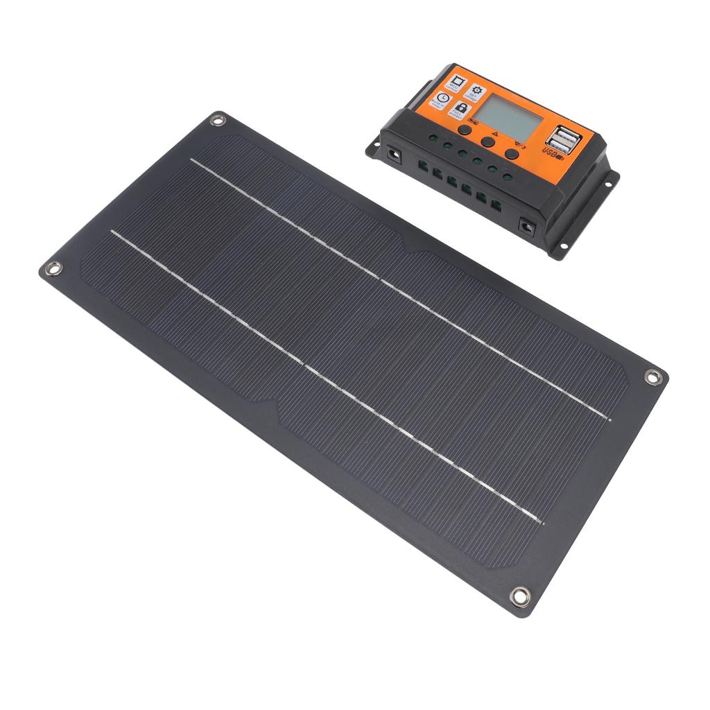 60W Solar Panel Controller Kit Monocrystalline Silicon Solar Panel Charger 12V 24V 100A Controller