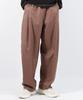 Deumakeu M Stripe Chicano Wide One-Tuck Pants -Brown