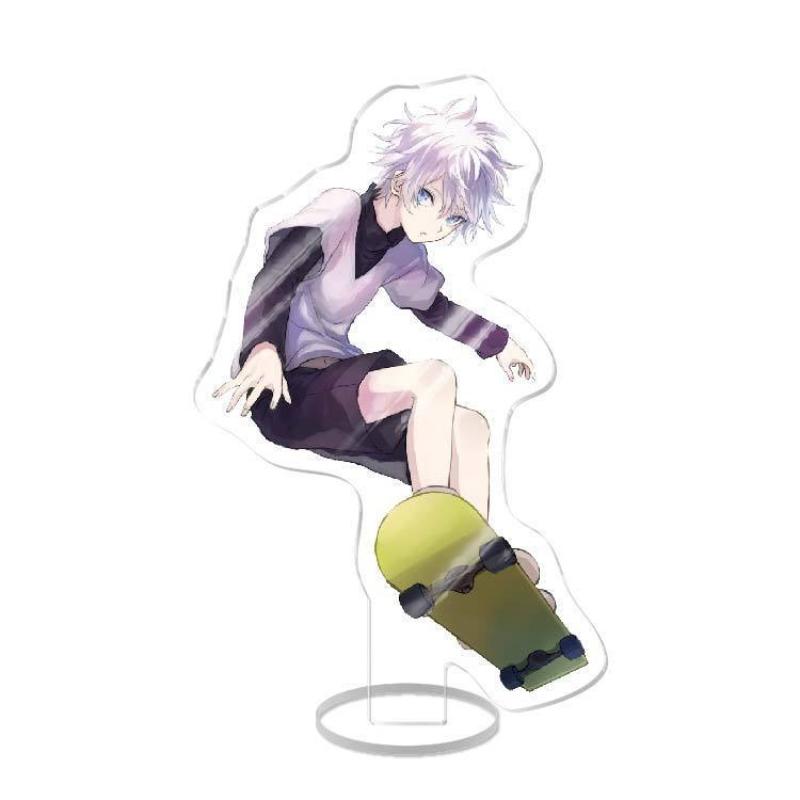 Hunter X Hunter Animation Peripheral Gonzo Killua Student Campus Desktop Decoration Acrylic Stand Model Cute Stand Pvc 15cm