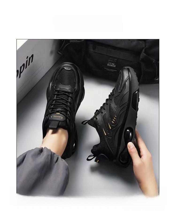 2024 Herbst Herren Vielseitige Sportliche Freizeit-Lauf- & Trainingsschuhe Schwarz mit Weicher Sohle.