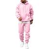 Men's Casual Lined Hooded Sweatshirt Set Loose Sweatsuit for Fall Winter