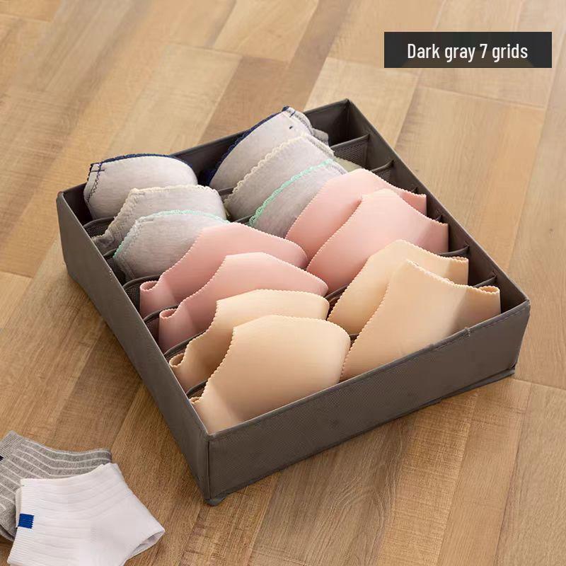 Underwear and Socks Organizer: Home Fabric 4-Piece Lidless Storage Set for Scarves, Socks, and Bras.