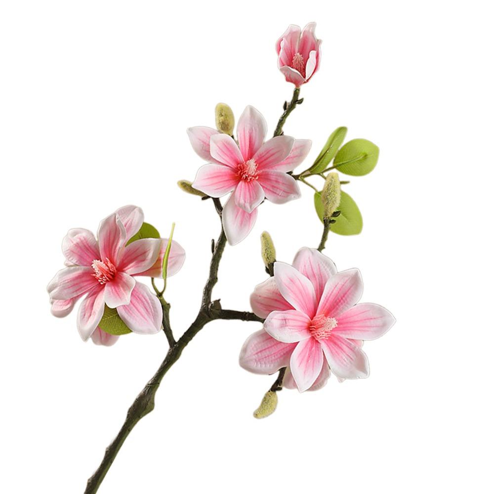 Fiori artificiali al tatto, magnolia multicolore, decorazione per la casa