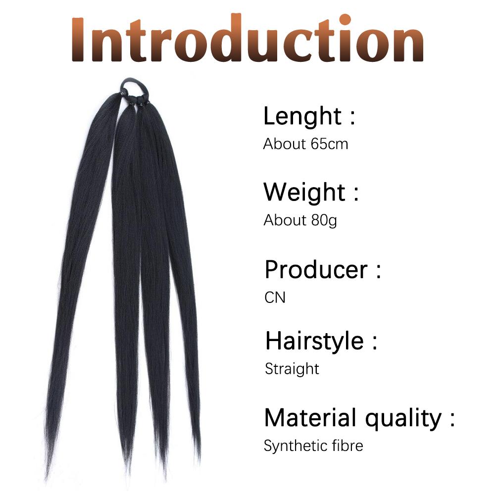 MISSQUEEN Synthetic With Hair Tie Wrap Around Hair Braid Ponytail Extensions Chignon Tail Rubber Band For Women Wear