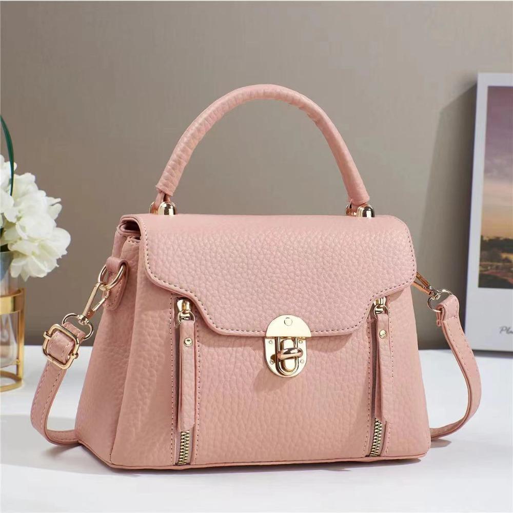 Macaron Handbag New Fashionable Lock Shoulder Cross Bag Flip Bag
