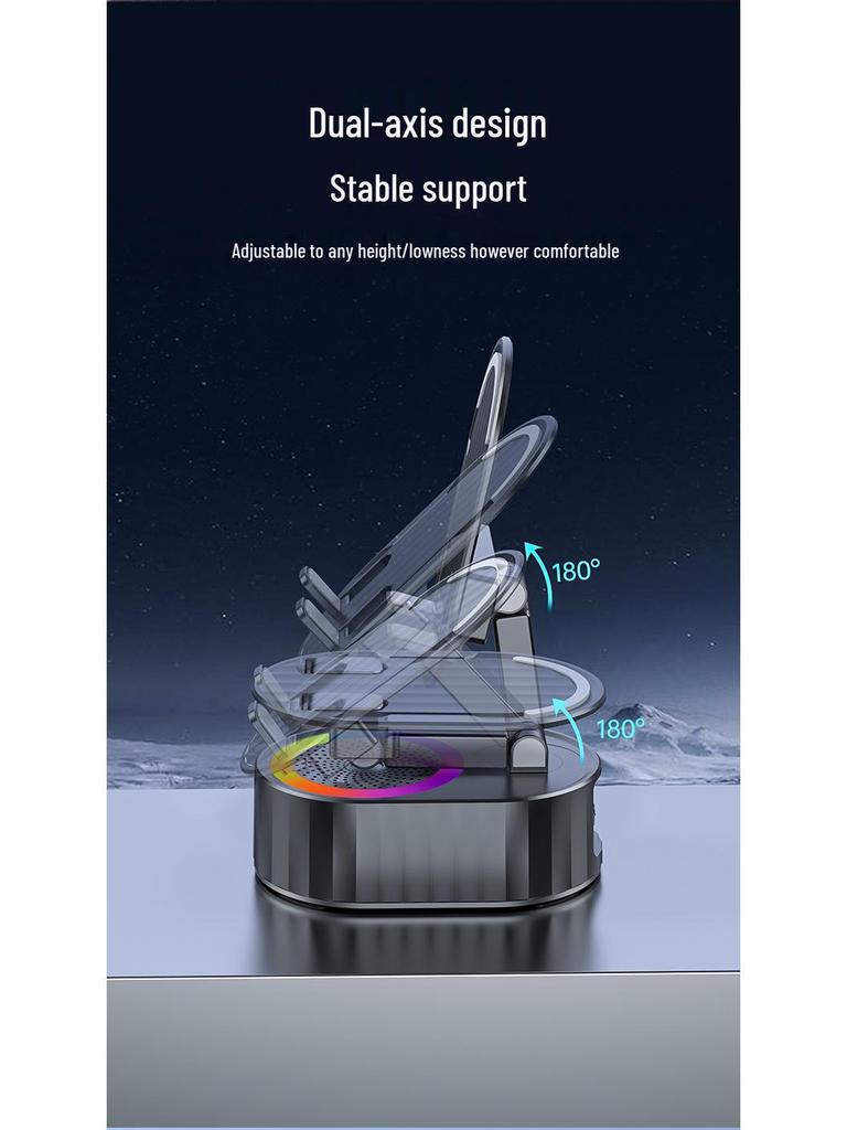 Smart Induction Stand: 5-in-1 Wireless Bluetooth Speaker & Vertical Tablet Charging Dock