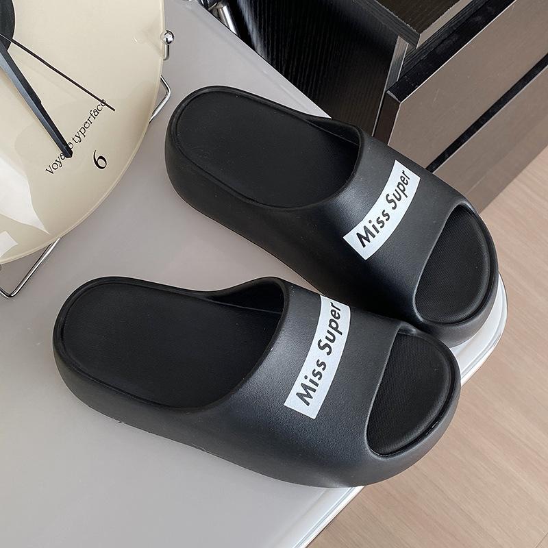 

Модные 7,5 см Модные Летние Ева Тапочки Летние Женские Толстая Подошва Нескользящие Домашние Комнатные Уличные Парные Тапочки Банные Шлепанцы 39-40 чёрный