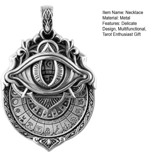 Collier Tarot Vision Pendentif Œil Voyant Collier Symbole Carte de Tarot