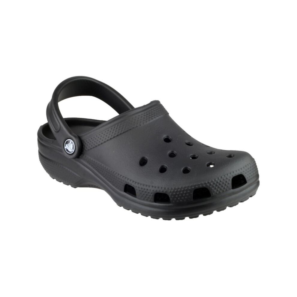(11 UK, Black) Crocs Adults Unisex 10001 Classic Cushioned Clogs