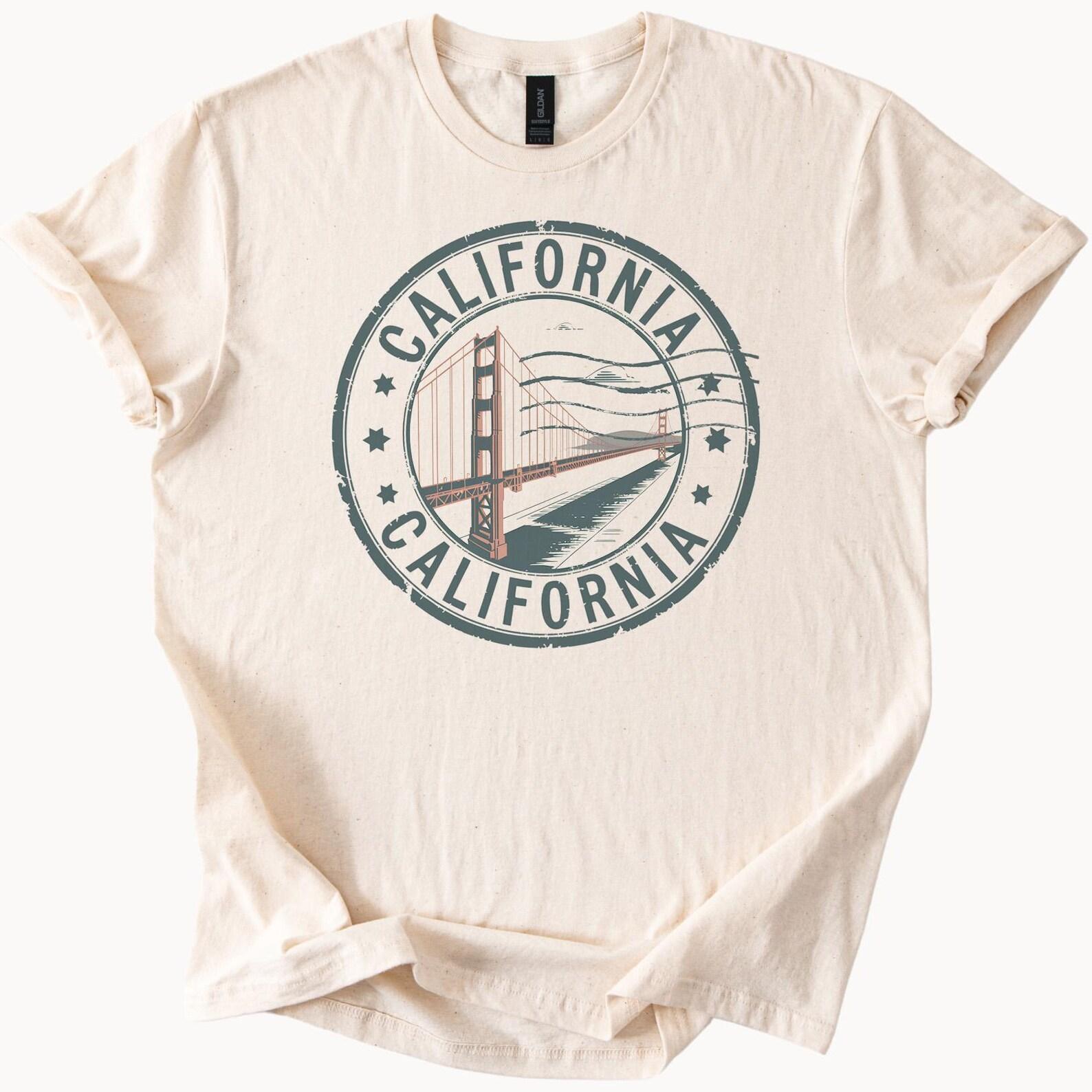 California Graphic T Shirt Golden Gate Bridge Design California State Souvenir Shirt West Coast Travel Gift California Lover Tee 140