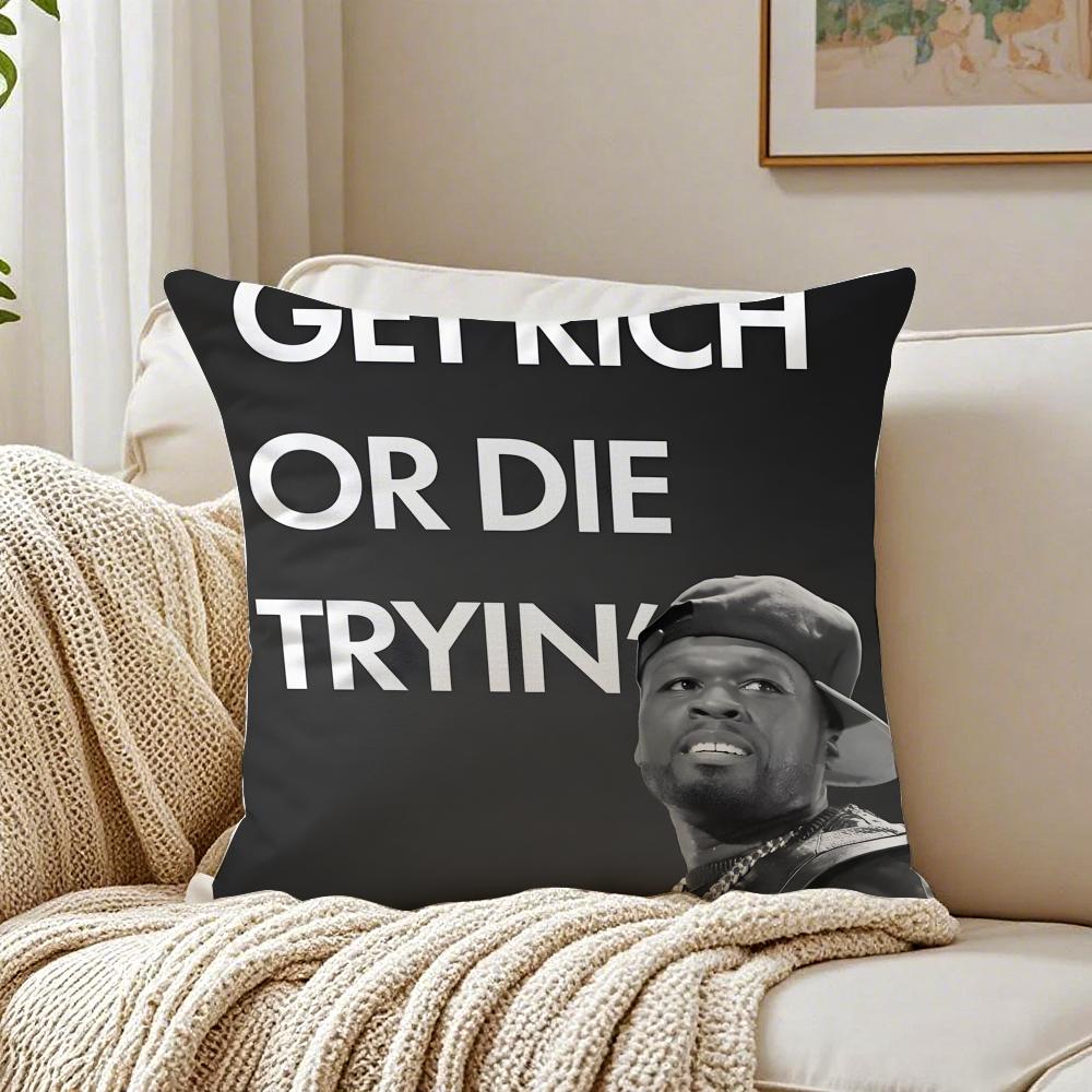 Music Rapper 50 CCent Cushion Cover Pillowcase Antidustmite living Room Sofa Decor Cushion Room