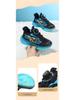 2025 Winter Boys' Waterproof Leather Sports Shoes with Rotating Buckle - Warm, Anti-Slip, Trendy for Middle and Big Kids