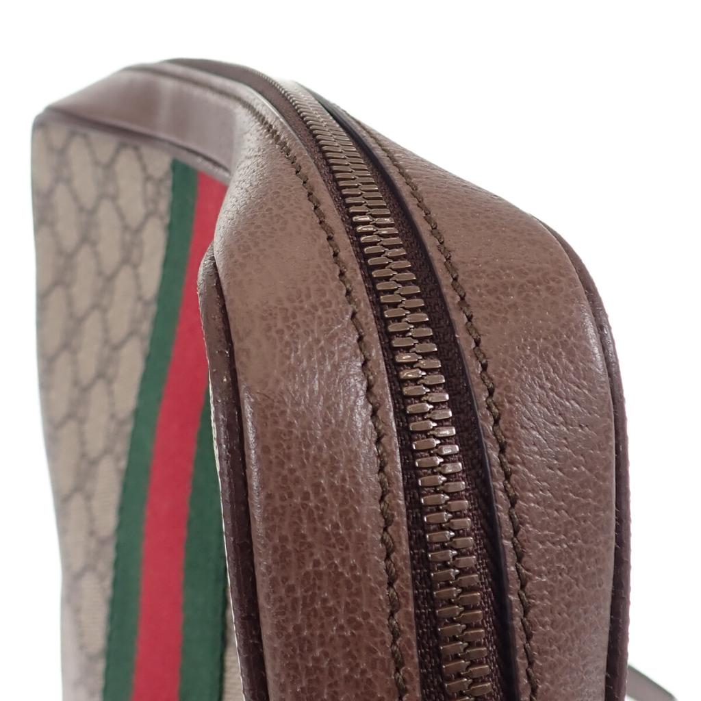 GUCCI  547934 96IWT Shoulder Bag Brown PVC coated canvas/leather Women