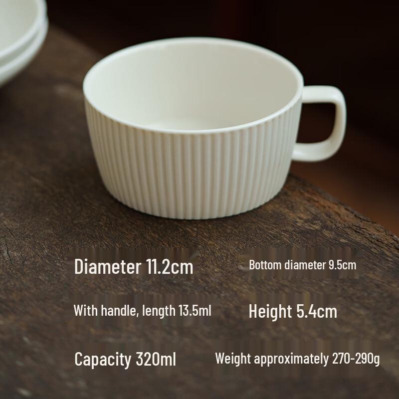 

OLOEY Striped Wide Mouth Ceramic Coffee Mug