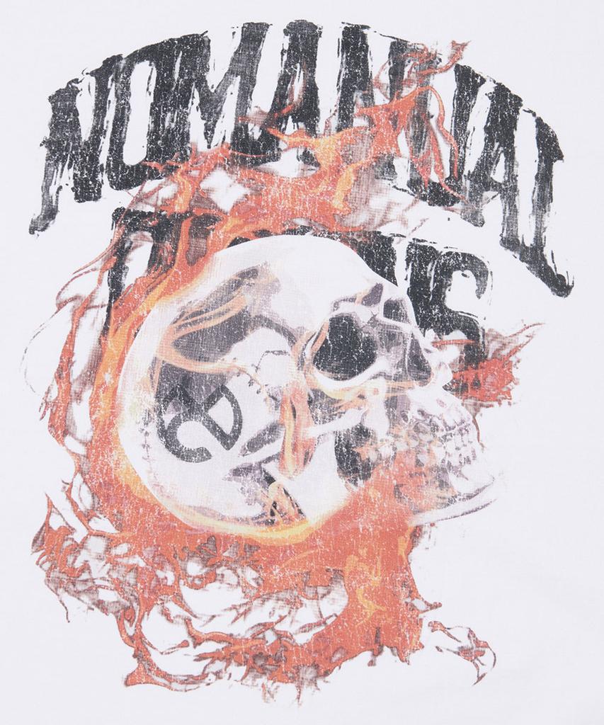 Nomaenyueol Blazing Skull T-Shirt - White