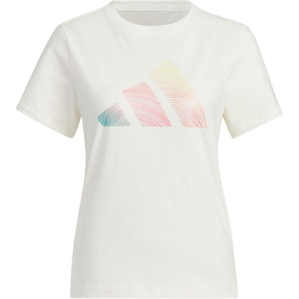 Adidas Sport Performance Simple Logo Versatile Short Sleeve T-Shirt Women T-Shirts White JL6284