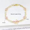 Hot Sale Rhinestone Bowknot Floral Bracelet Gold Plated Crystal Flower Vine Bracelet Fashion Wedding Party Jewelry Gift for Her