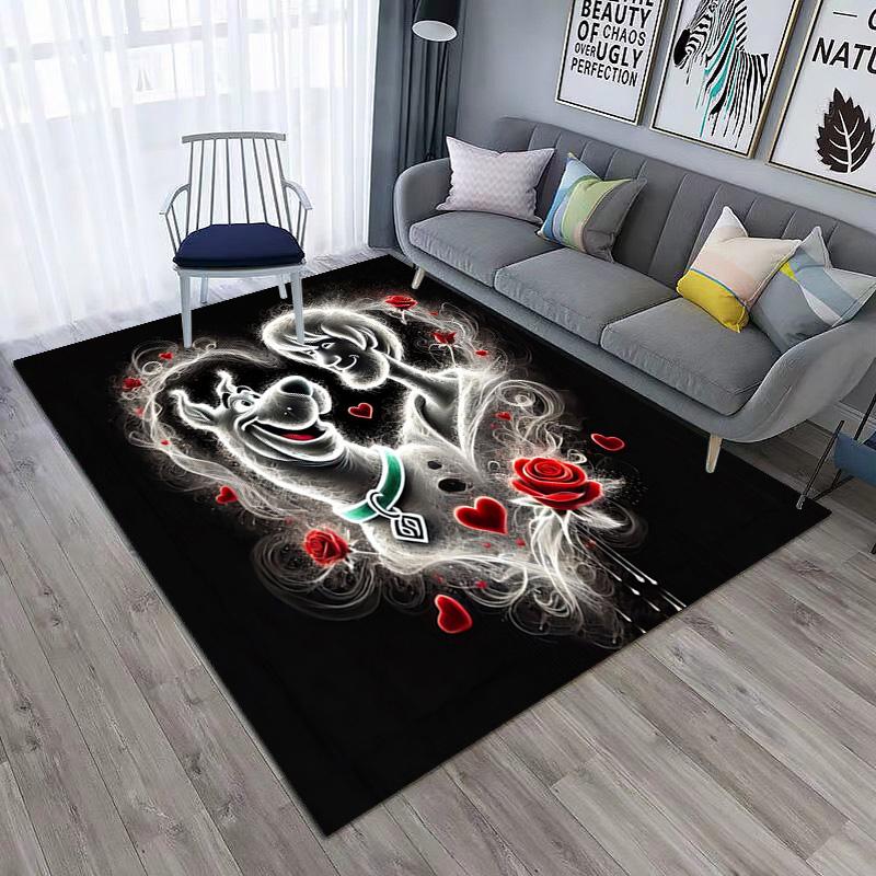 Halloween Cartoon Comedy Adventure Movie Scooby-Doo Carpet Is Suitable for Living Room and Bedroom Doormats Office Balcony Decorative Carpet V2