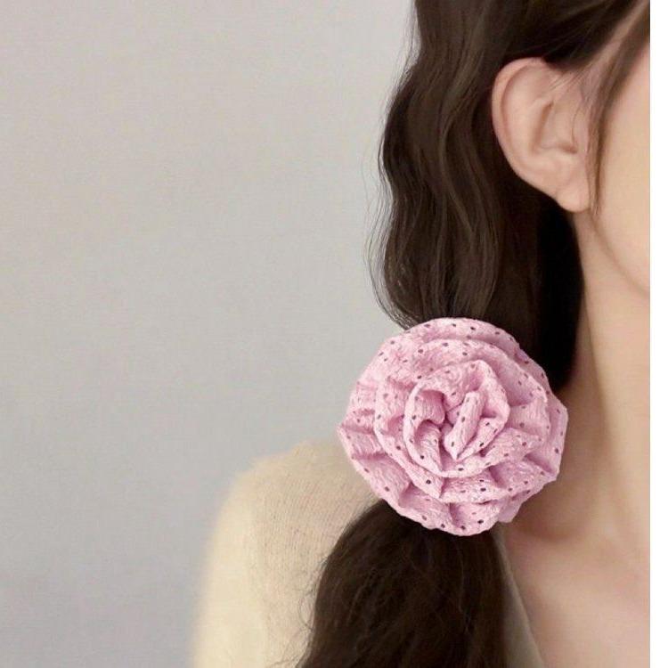 2024 Rose Scrunchie: High-End Autumn & Winter Hair Accessory