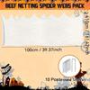 DAZONGE Spider Webs Halloween Decorations, Stretchy Halloween Beef Netting Spider Web, Spooky Spider Web Decorations for Haunted