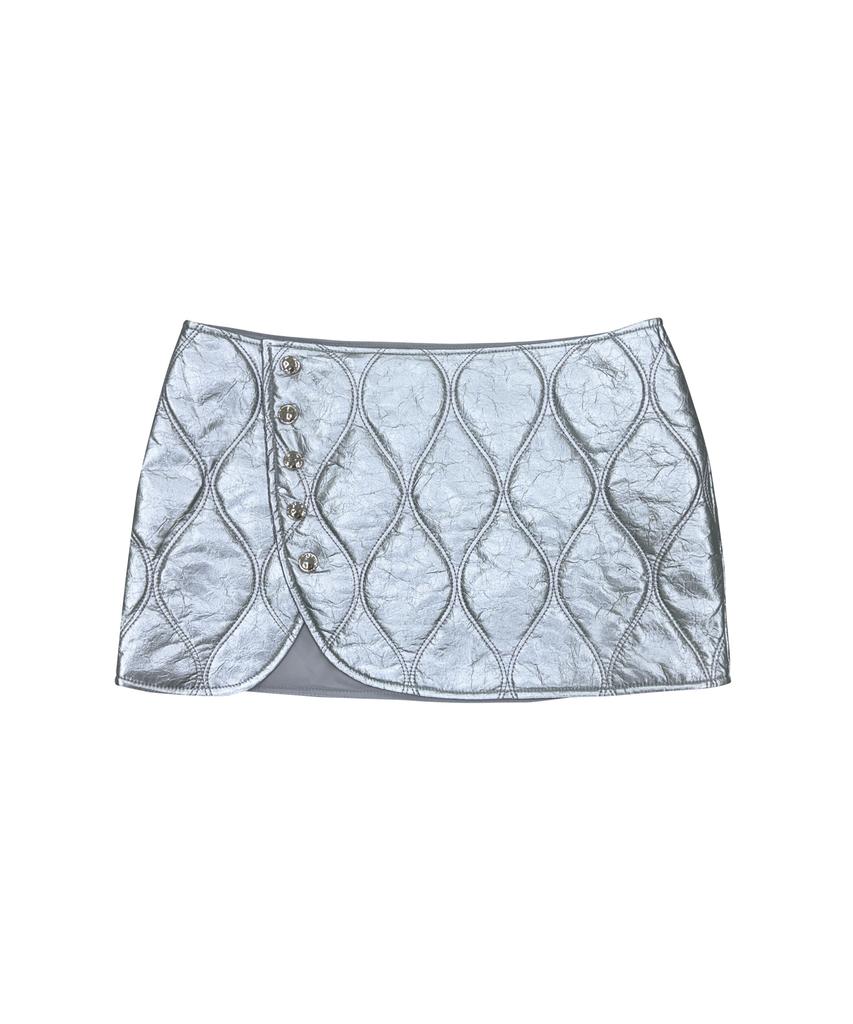 145 Office Metal Padded Skirt-Silver