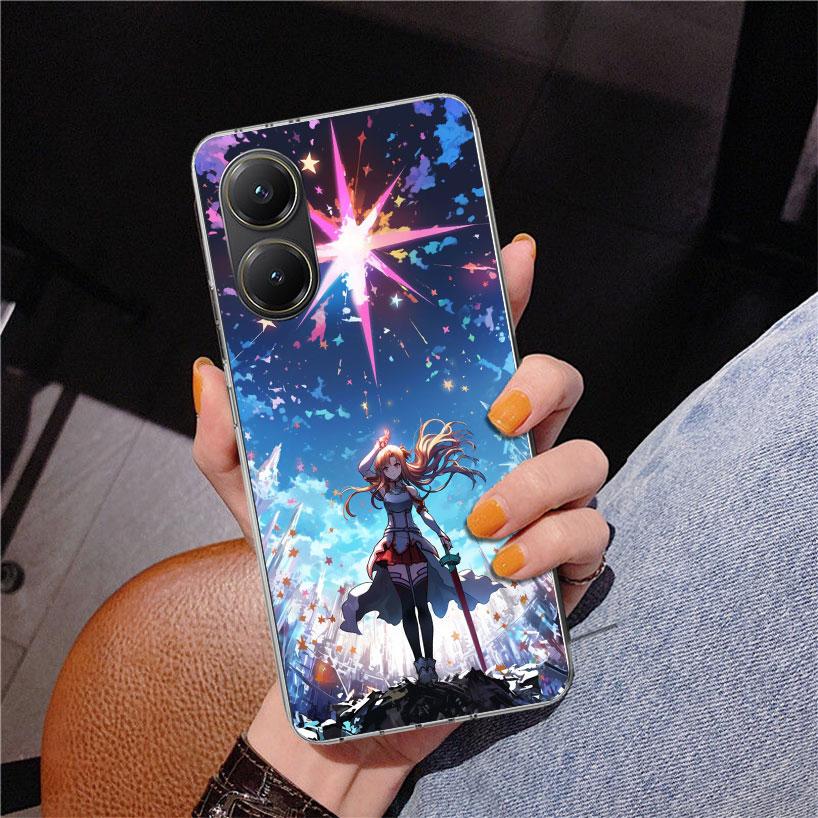 Anime Sword Art Online SAO Handyhülle für Xiaomi Poco X7 X6 X5 Pro F7 Ultra Redmi 15C 15 13C 13 12C 12 10 10A 10C 9 9A 9C 9T