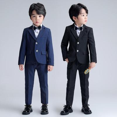 Children's Handsome Striped Three-Piece Suit for Boys