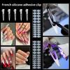 Acrylic Nail Extension Positioning Clips French Style 10pcs Sturdy Tool Kit for Manicure Pedicure Quick and Precise Nail Art at Home