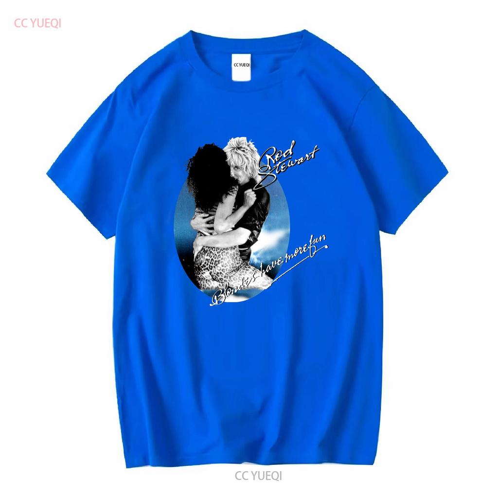 ROD STEWART 1979 Style CONCERT T Shirt Light Blue Size S 5XL LI586 Long or Short Sleeves Vintage Washed Slightly Fashion