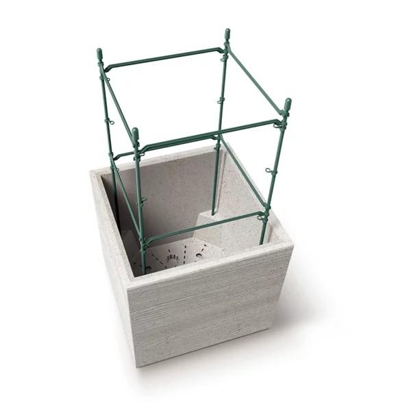 Madera Square Eco Wood Flowerpot - White Fsc Mix - Pp-Dma400W