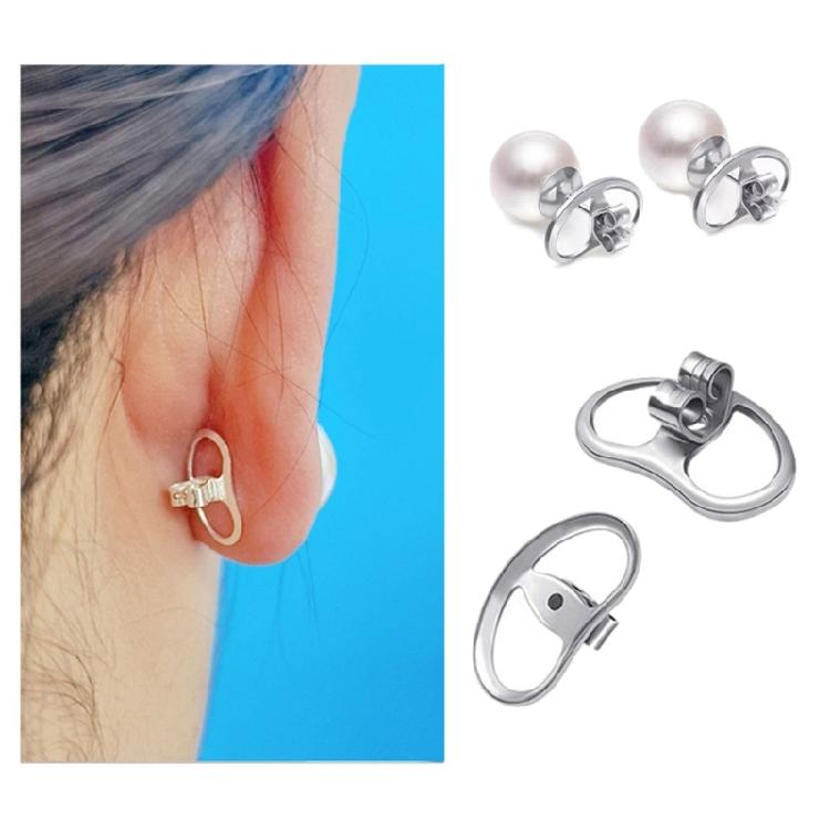4pcs Earring Stoppers Backings Pierced Safety for Ear Studs Big Earring Lifters