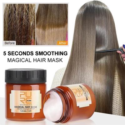 120/60ml Magische Haarmaske Arganöl Haarpflegecreme Reparatur Trockenes, krauses Haar Schaden Keratin Behandlung Masken Weich Glänzend Für Haar