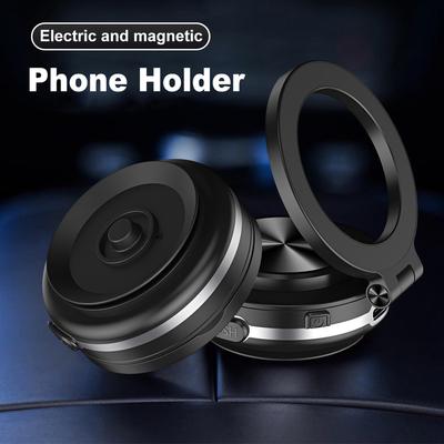 Magnetic Phone Car Holder, Electric Suction Cup, 360° Rotation, Foldable, Portable, Universal Compatibility