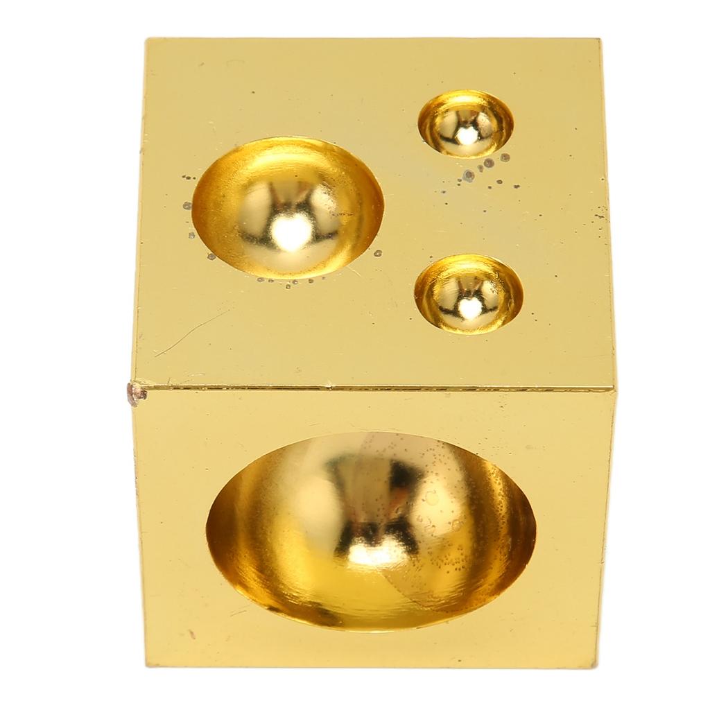 Kare Dapping Bloğu 50x50x50mm Elektrokaplama Paslanmaz Çelik Altın Takı Kubbeleme Bloğu